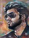 George Michael painting by Jos Hoppenbrouwers thumbnail