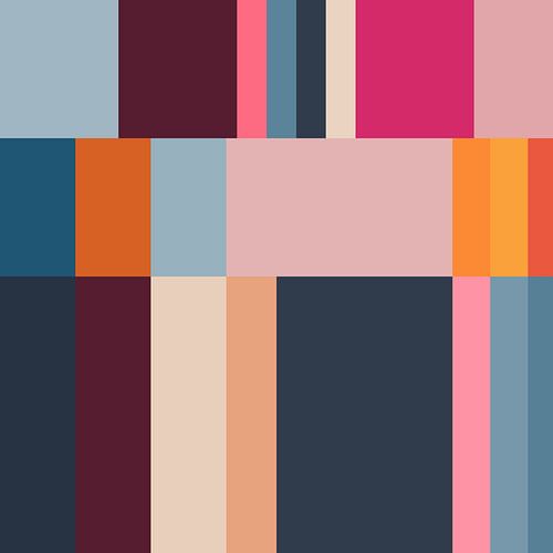 Moderne abstracte minimalistische geometrische kunst in heldere pastelkleuren II