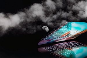 Laptop-Raumschiff