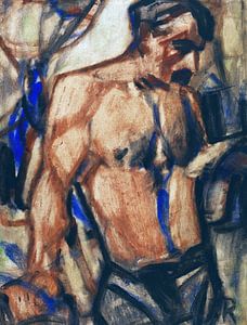 Arbeiter mit nacktem Oberkörper, Christian Rohlfs - 1920s