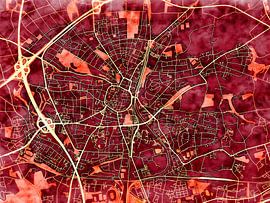 Map of Recklinghausen with the style 'Amber Autumn' by Maporia
