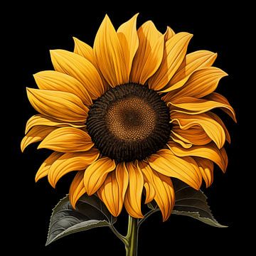Sunflower high contrast by The Xclusive Art