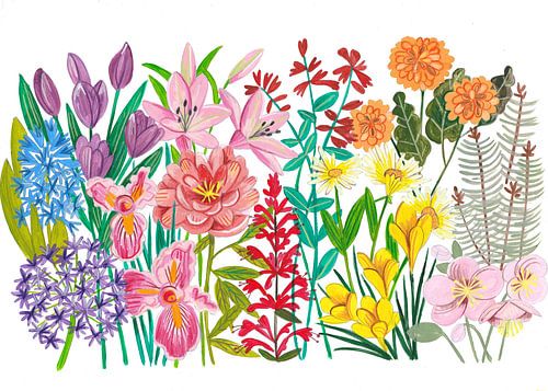 Bloemen in de tuin