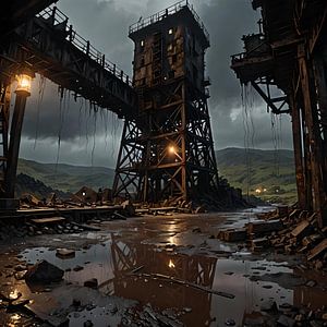 Ruine einer elektrischen Anlage