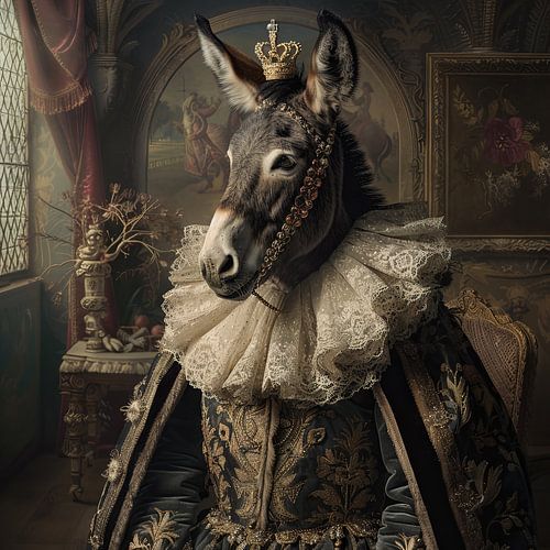 Royal donkey - Baroque animal portrait