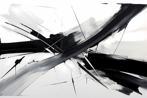 Abstract Painting Monochrome, black and white