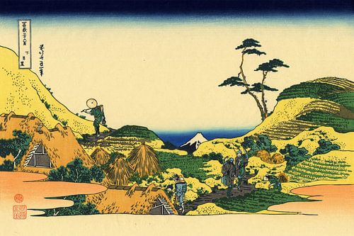 Katsushika Hokusai - Lower Meguro (Shimo Meguro), ca. 1830-1832 | Serene landelijke scène uit zesendertig gezichten op de berg Fuji