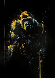 Painting Gorilla Neon by Art Whims