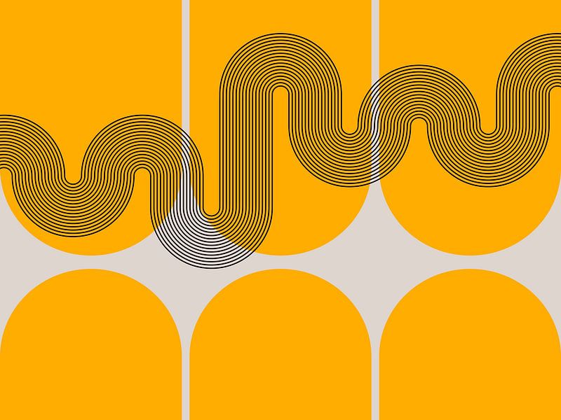 Colourful modern abstract geometry by Mad Dog Art