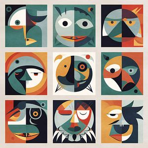 Collage im Picasso-Stil