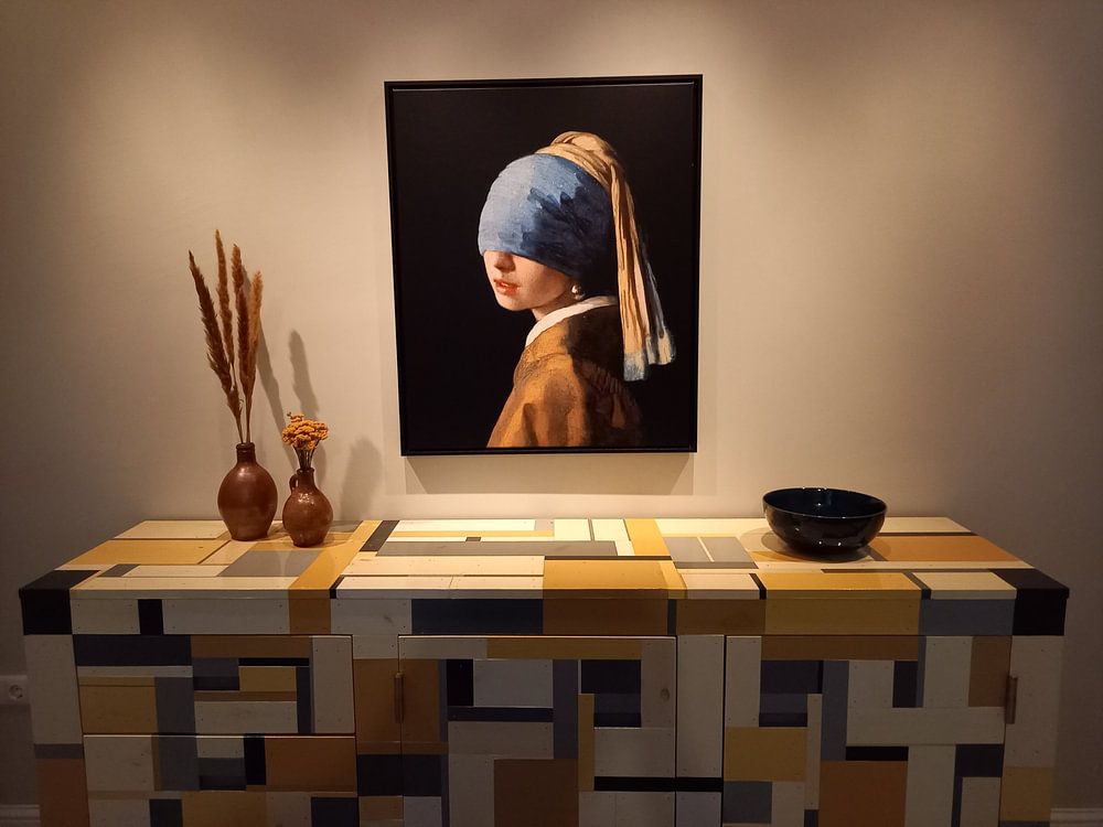 Girl with a Pearl Earring and a wardrobe malfunction  by Maarten Knops 