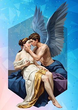 Amour et Psyché Lowpoly sur Low Profile