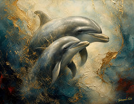 Aura of the Wild - Liquid Azure Symphony by Johannas Art Creations