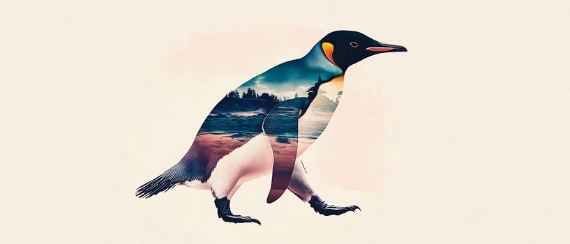 Dreamlike penguin by Poster Art Shop