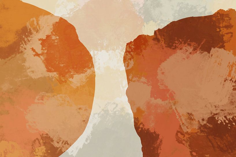 Earthy Modernity in Warm Hues. Modern abstract art no. 2 by Dina Dankers