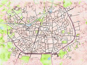 Carte de Turnhout avec le style 'Soothing Spring' sur Maporia