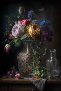 Vase with flowers by Bert Nijholt