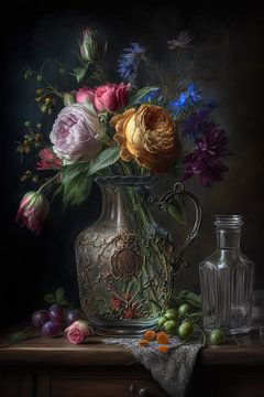 Vaas met bloemen van Bert Nijholt