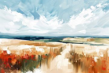 Het kustpad, modern en abstract landschap van Studio Allee