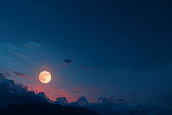 Moon above the Burning Cloud Edge