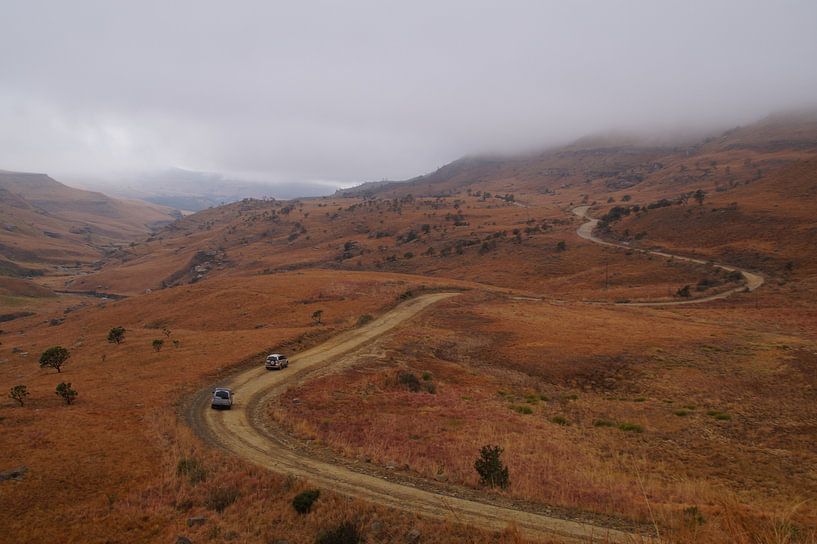 Vergezicht / View, Sani-pas, Lesotho, Zuid-Afrika van Maurits Bredius