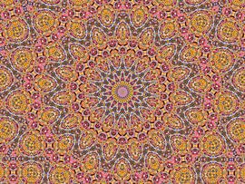 Backstein-Mandala (Retro in Erdfarben) von Caroline Lichthart