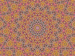 Backstein-Mandala (Retro in Erdfarben)