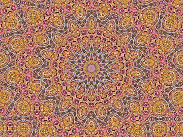 Baksteen Mandala (Retro en Boho in aardkleuren) van Caroline Lichthart