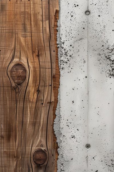 Wood and concrete by Digitale Schilderijen