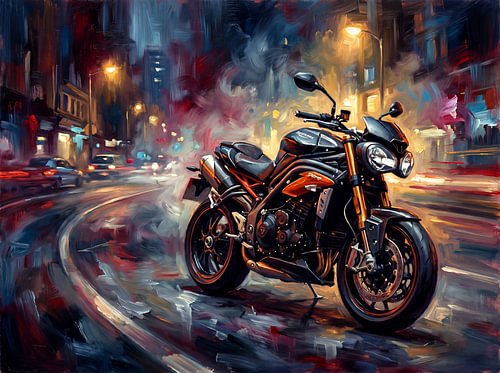 La Triumph Speed Triple à minuit