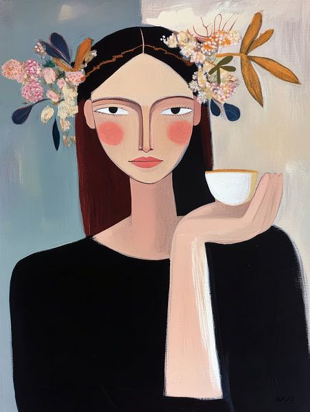 "Floral Queen of Caffeine" by Carla Van Iersel