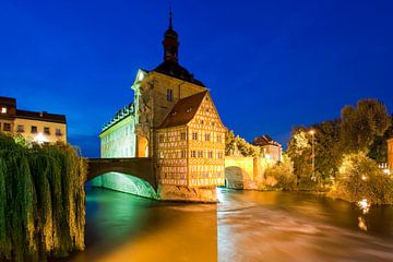 Ancienne mairie de Bamberg de nuit sur Werner Dieterich