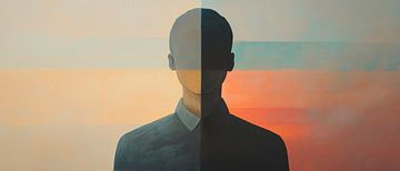 Faceless in the play of colours at dusk by Poster Art Shop