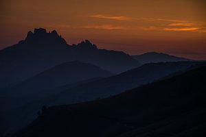 Silhouetten in den italienischen Dolomiten