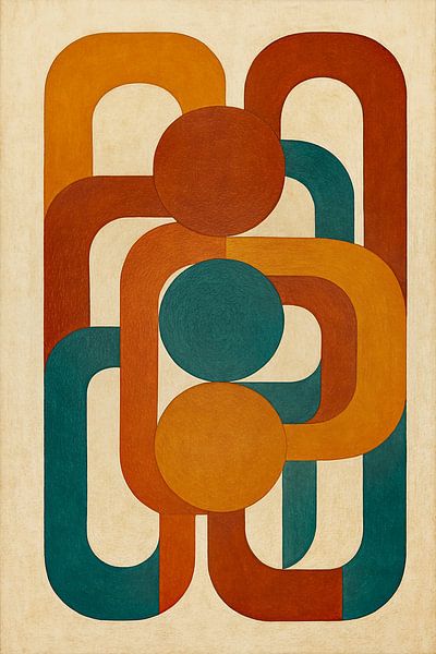 Abstract Retro - Sunny Structure by Moonheart Artworks