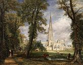 Die Kathedrale von Salisbury vom Bischofsgarten aus, John Constable von Meisterhafte Meister Miniaturansicht