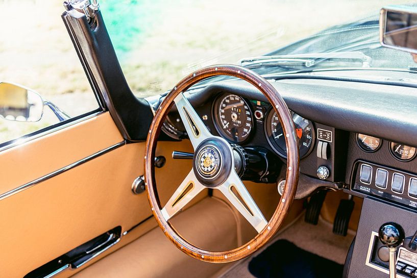 Jaguar E-Type Roadster interieur van Sjoerd van der Wal Fotografie