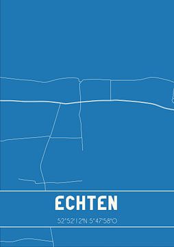 Blueprint | Carte | Echten (Fryslan) sur Rezona