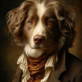Der literarische Wüstling - Barockes Hundeporträt von Joriali Fine Art
