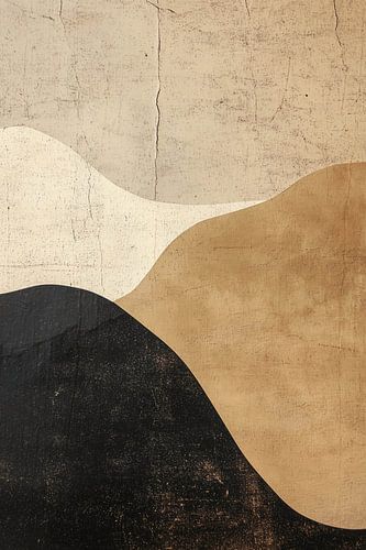 Gewellte Landschaften in Erdtönen mit verwitterten Texturen