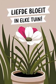 Fleur avec message d'amour sur Art & Soul Creations