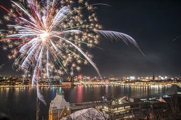 Stockholm firework 2023 van Marc Hollenberg