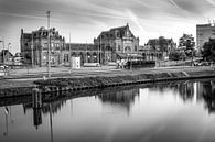 Central Station Groningen, Netherlands, Hoofdstation (black&white) by Klaske Kuperus thumbnail