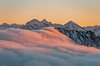 Coucher de soleil dans les Alpes de l'Allgäu