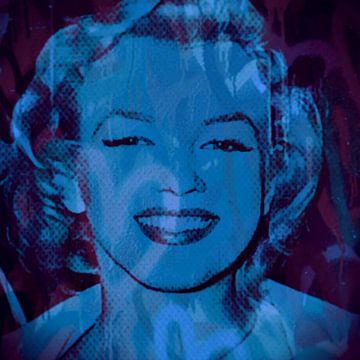Marilyn Monroe Liefde Glimlach Pop Art van Felix von Altersheim