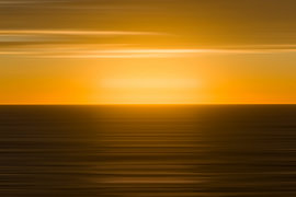 Glowing Horizon at Sunset - Coastal Abstract by Joseph S Giacalone Photography