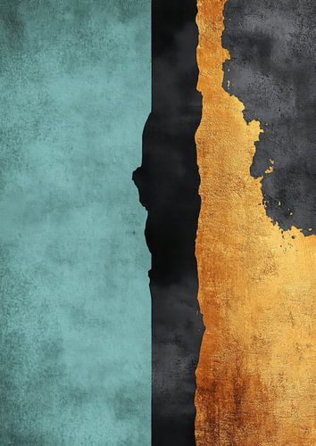Minimalistisch: zwart, turquoise & goud