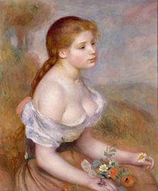 Une jeune fille avec des marguerites, Auguste Renoir