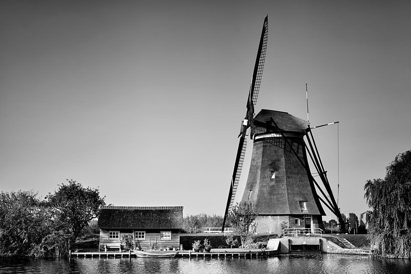 Oud Nederlands dorp Kinderdijk, UNESCO werelderfgoed. Nederland, Europa. van Tjeerd Kruse