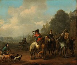 The return of the hunt, Johannes Lingelbach